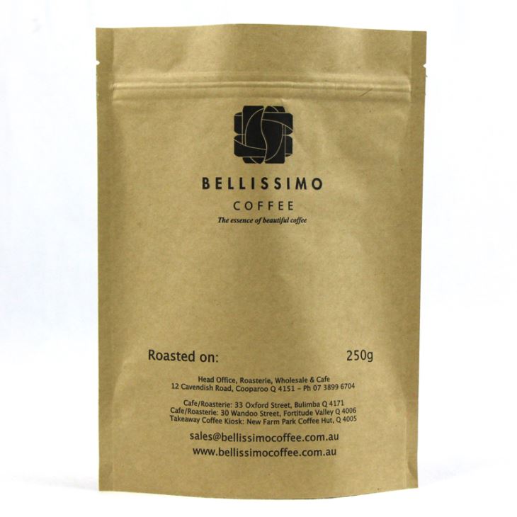 250g الوقوف أكياس القهوة مع سستة